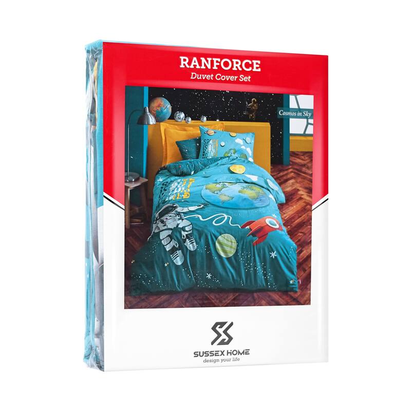 SUSSEXHOME Cosmos In Sky Twin Size Duvet Cover Set, Hypoallergenic