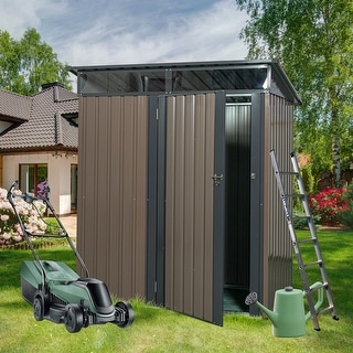 5ft x 3ft Outdoor Metal Storage Shed Transparent plate - Bed Bath ...