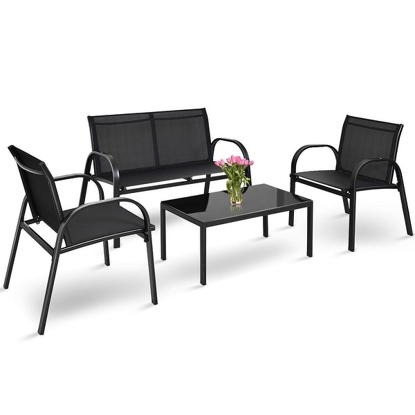 Shop Costway 4 Pcs Patio Furniture Set Sofa Coffee Table