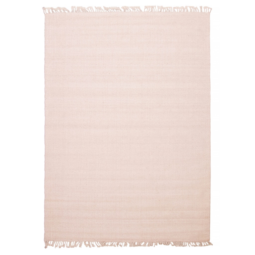 ECARPETGALLERY Braid weave Sienna Beige, Pink Wool Rug - 8'9 x 11'10