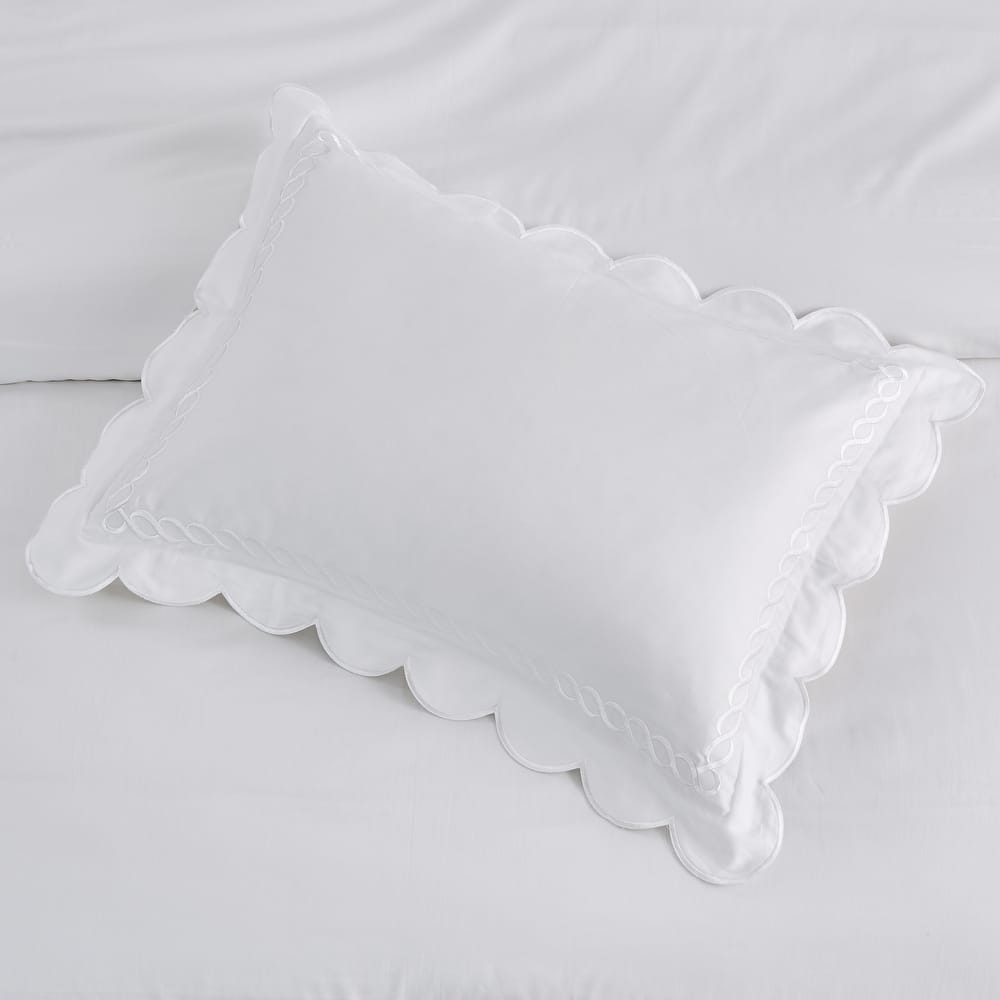 Home Sweet Home Collection 600TC Scallop and Rope Duvet Set and Sham