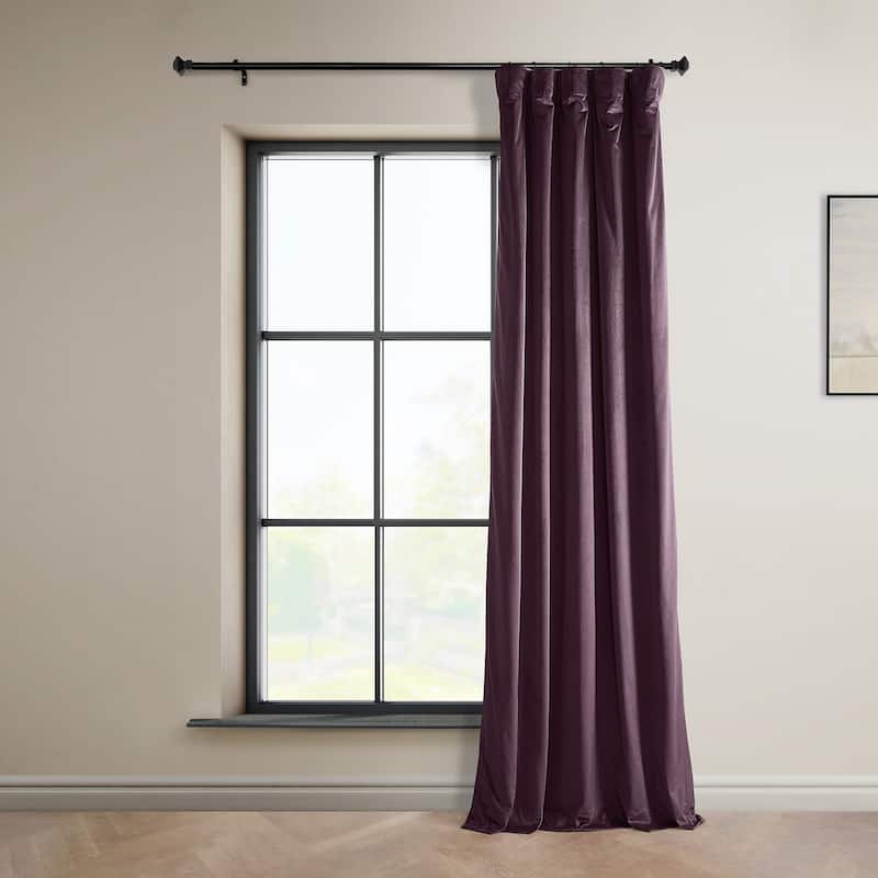 Exclusive Fabrics Plush Velvet Room Darkening Curtain (1 Panel)