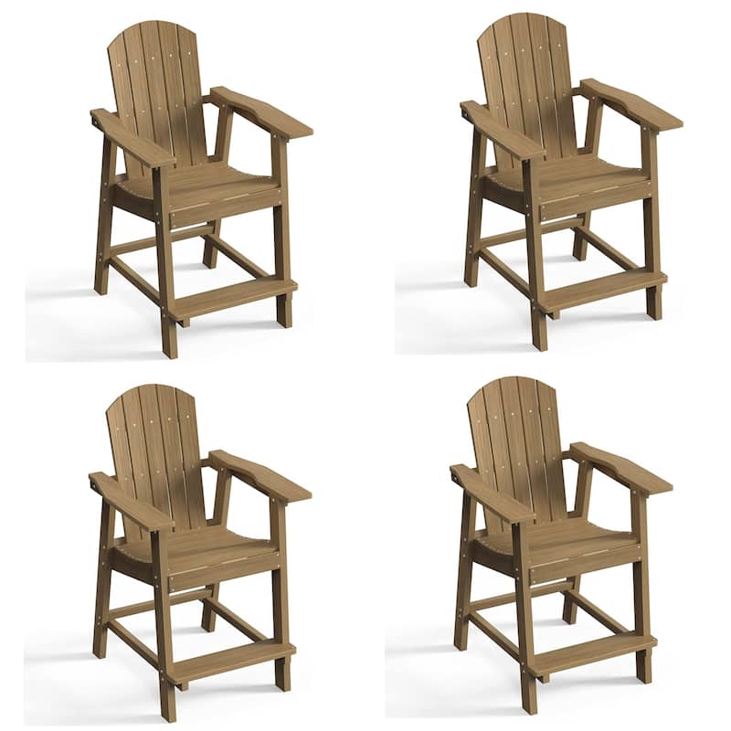 Ravenna Plastic Wood 25" Tall Adirondack Chair Poly Balcony Barstool