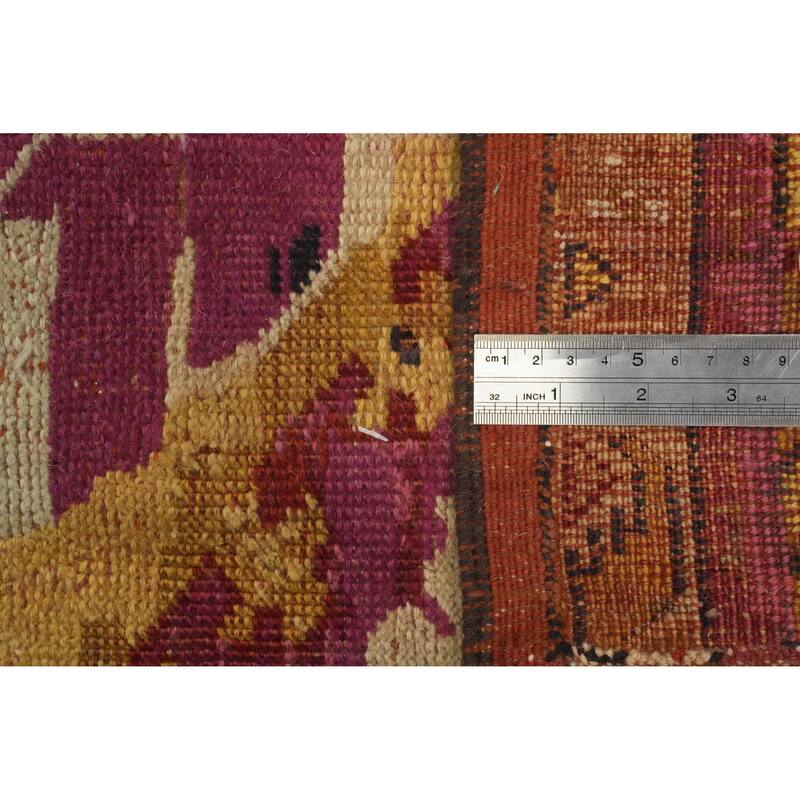 Antique Vegetable Dye Handmade Oushak Turkish Rug 3x4 - 4' 4'' X 3' 3''