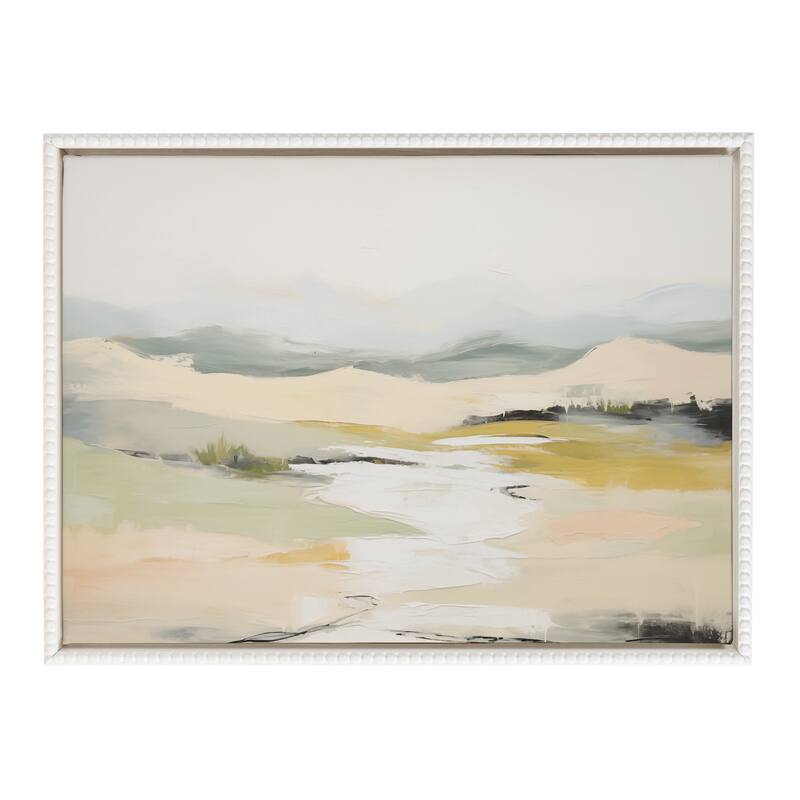 Sylvie Beaded Tranquil Landscape I Framed Canvas by Amy Lighthall