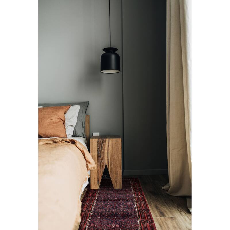 ECARPETGALLERY Hand-knotted Andelz Dark Navy Wool Rug - 3'1 x 7'0