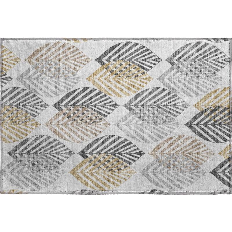 Premium Washable Super Soft Farmhouse Leaves Mayfield Rug