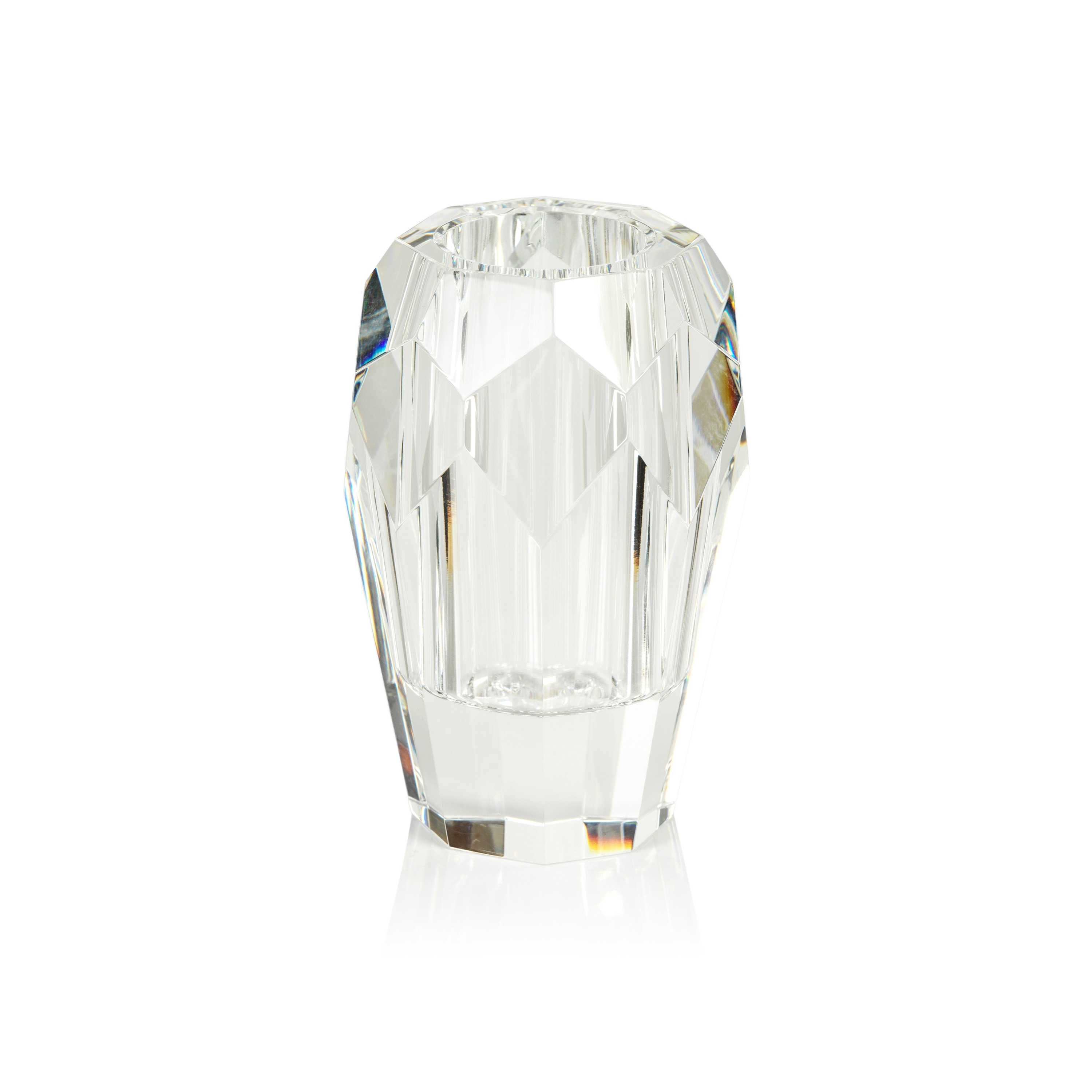 Chiasso 5" Tall Crystal Cut Glass Vase