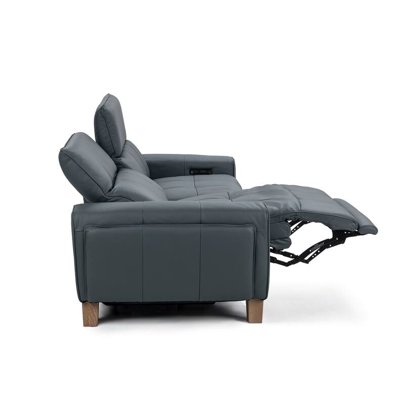 Classic Home Alea Zero Gravity Power Recliner Upholstered Leather Sofa