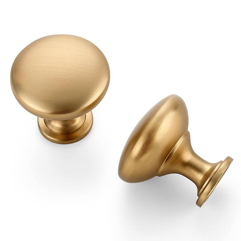 30 Pack Round Zinc Cabinet Knobs - 1.17"L x 1.13"W - Champagne Bronze