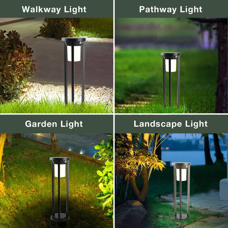 Inowel Solar Outdoor Light Pathway Garden Dusk to Dawn with Stake 1989 - 1989-600-BLACK