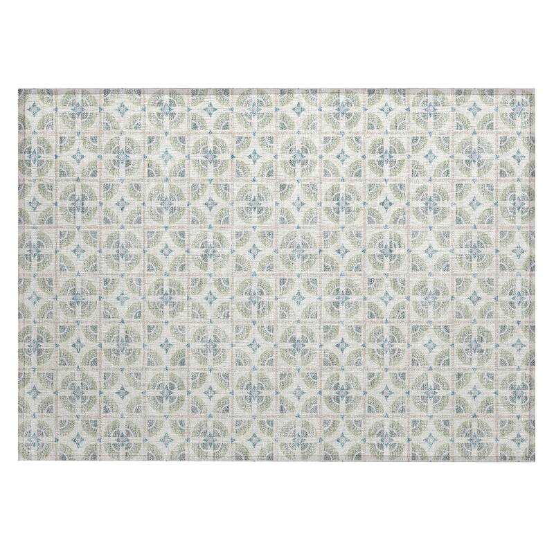 Machine Washable Indoor/ Outdoor Modern Roeland Chantille Rug