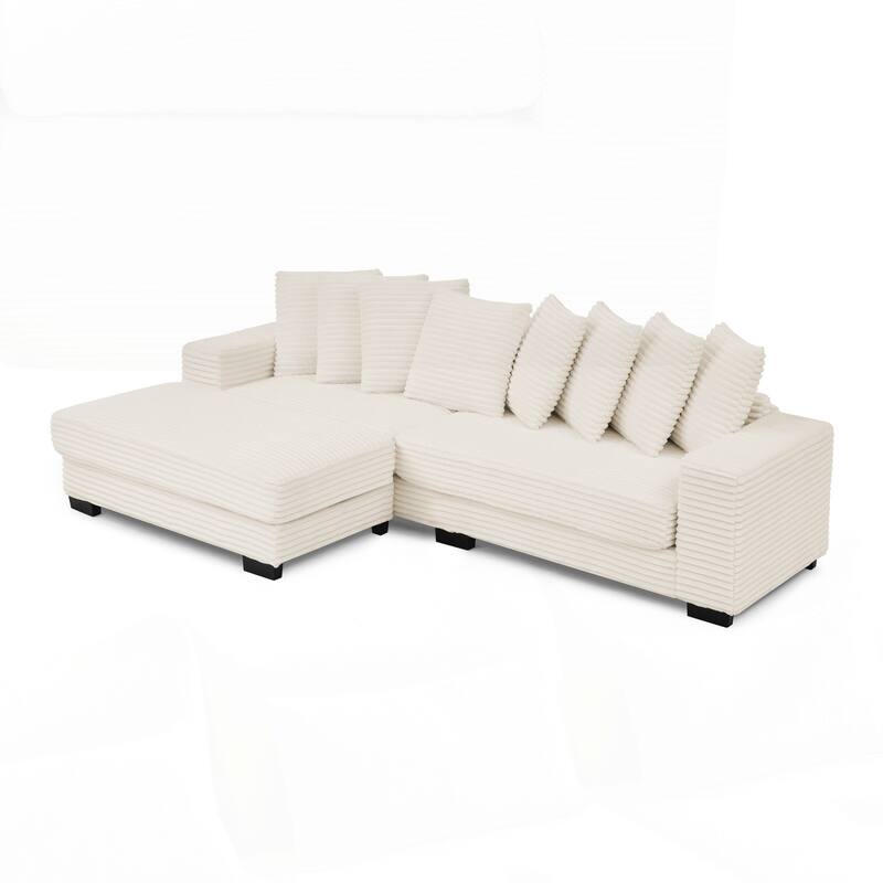 L-Shaped Modular Convertible Sofa