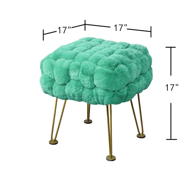 FoxFauxFur Pouf Stool