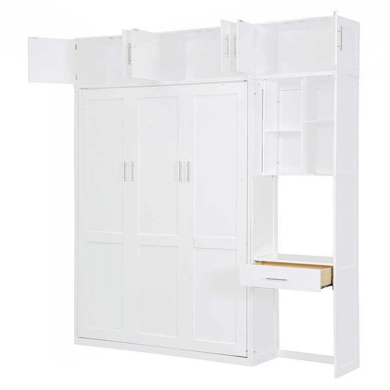 Versatile Space-Saving Murphy Bed with Integrated Storage and Desk for All Spaces