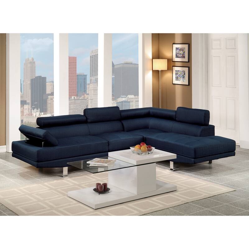 2 Piece Sectional Sofa - Blue