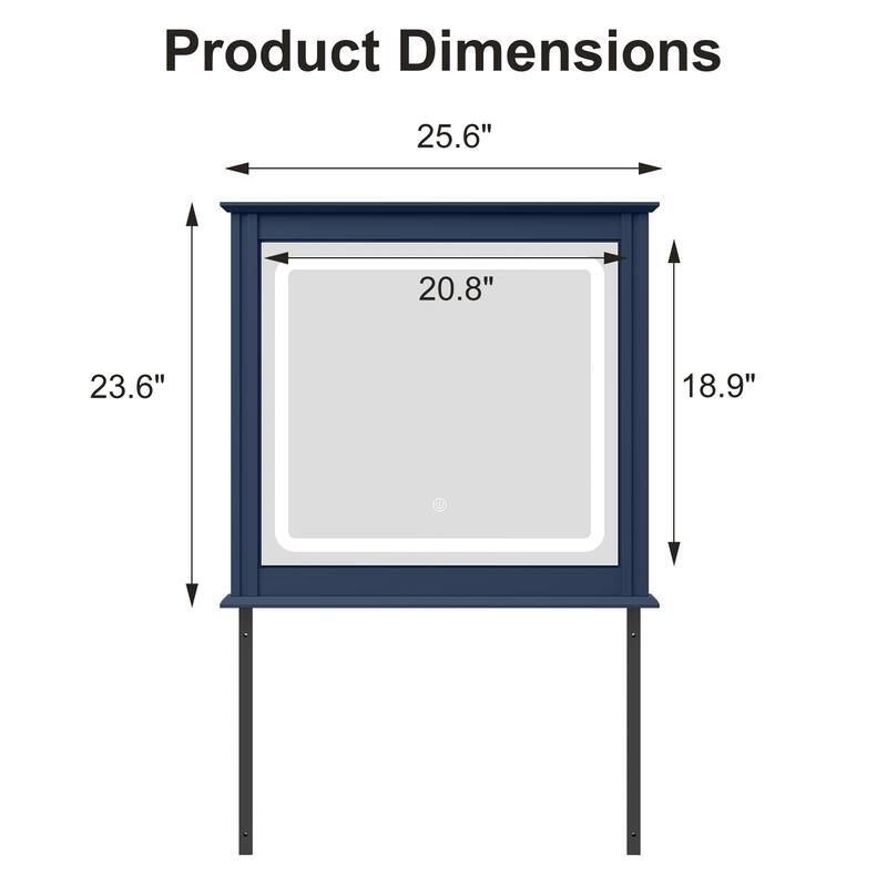 Smart LED Vanity Mirror with 3-Color Light