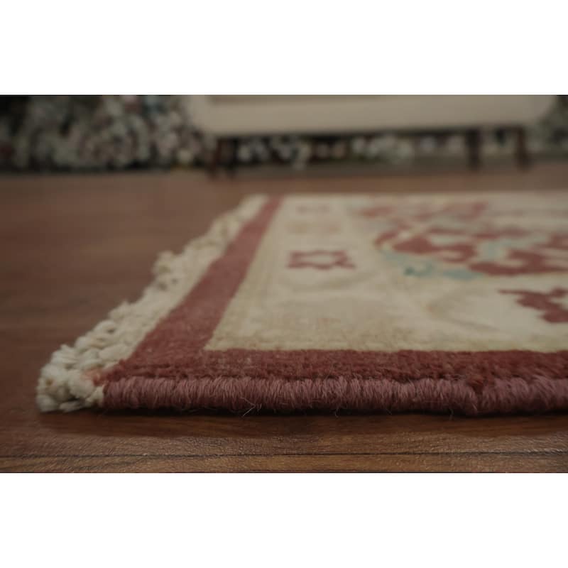 Hand Knotted Oriental 100% Wool Carpet Traditional All-Over Brown Ziegler Area Rug - 3' 10'' X 2' 0''