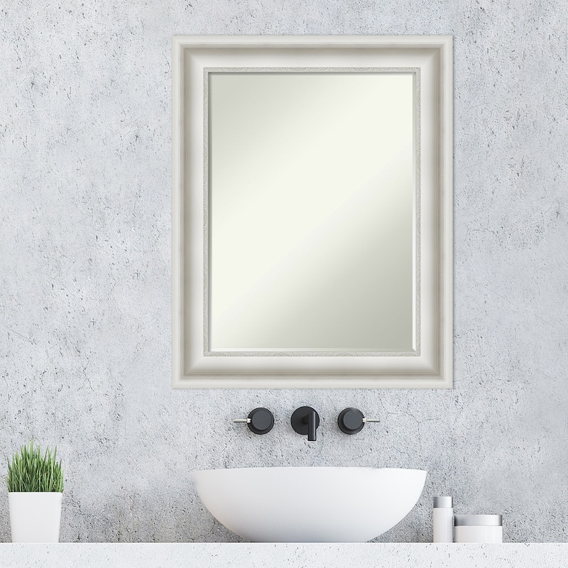 Petite Bevel Bathroom Wall Mirror - Parlor Gold Frame - 24 x 30 in