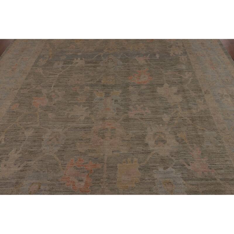 Transitional Oushak Turkish Area Rug Handmade Wool Carpet - 8'0"x 9'9"