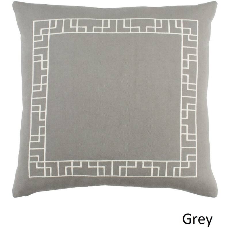 Decorative 18-inch Brook Down/Poly Filled Throw Pillow