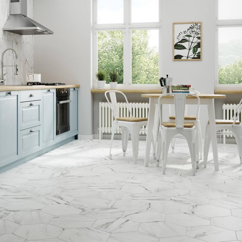 Merola Tile BioTech Hex Venato 11" x 13" Porcelain Floor and Wall Tile
