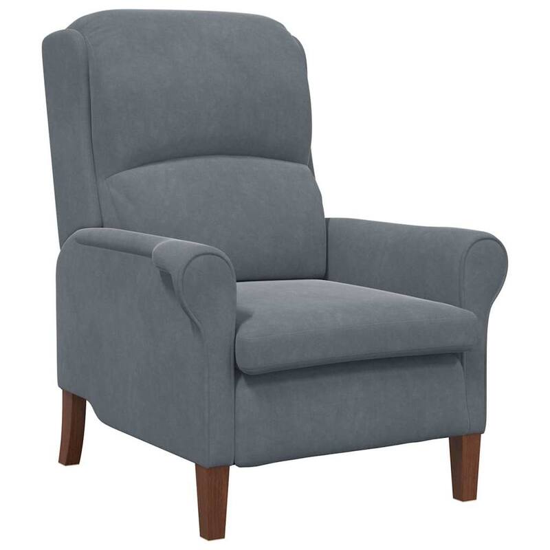 vidaXL Dark Gray Armchair Dark gray/Black Fabric with wood Standard - 29.9 x 37 x 40.2