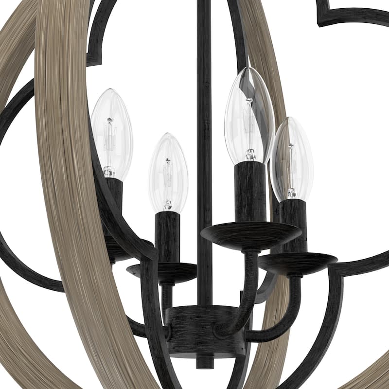 Hunter 19" Gablecrest 4-Light Pendant - Kitchen Island, Dining Room, Entry - Modern Farmhouse, French Country, Distressed
