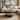 2-Tier Industrial Center Table for Living Room, 31.1 Inches Brown MDF Round Coffee Table