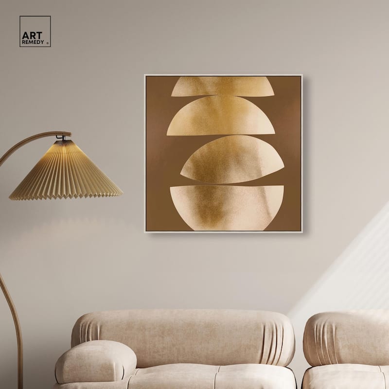 Golden Crescents II Canvas by Art Remedy