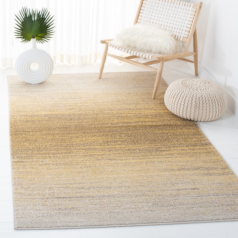 SAFAVIEH Adirondack Muzeyyen Ombre Distressed Rug - 3' x 5' - Gold/Ivory