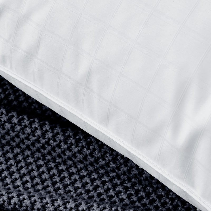 Down Bed Pillow with Pillow-in-a-Pillow Design, 300TC Cotton & Medium Support