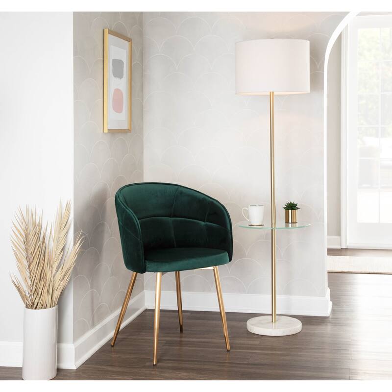 Silver Orchid Ralston Contemporary-Glam Velvet Upholstered Chair - N/A