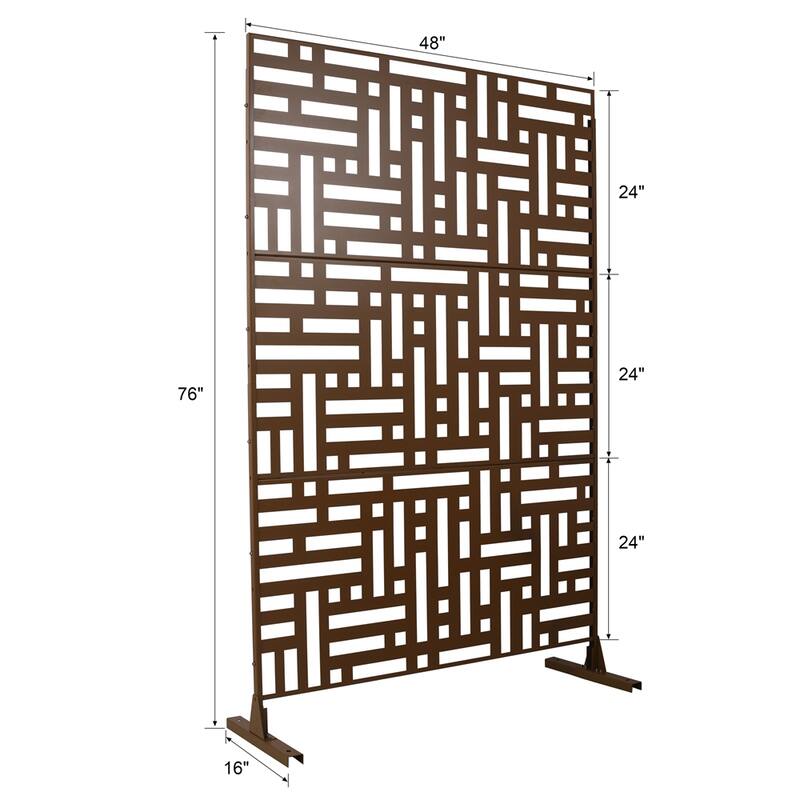 Outdoor & Indoor Freestanding Decorative Privacy Screen Privacy Screen