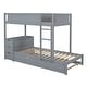 preview thumbnail 48 of 106, Roomfitters Twin/Full Bunk Bed with Twin Trundle, Built-in Storage, Desk, Sturdy Wooden Frame, Functional and Space-Saving