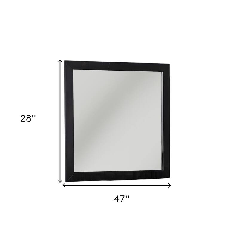 HomeRoots 28" Dark Brown Solid Wood Framed Accent Mirror - Dark Brown - 47' X '28' X '2