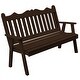 preview thumbnail 13 of 16, Pine 4' Royal English Garden Bench Walnut Stain