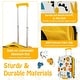 preview thumbnail 14 of 20, 20 Inch Kids Rolling Luggage Foldable Hardshell Carry-on Suitcase on Wheels - 14" x 9" x 20" (L x W x H)