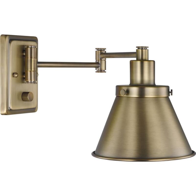Progress Lighting Hinton 10" Tall Wall Sconce - Vintage Brass
