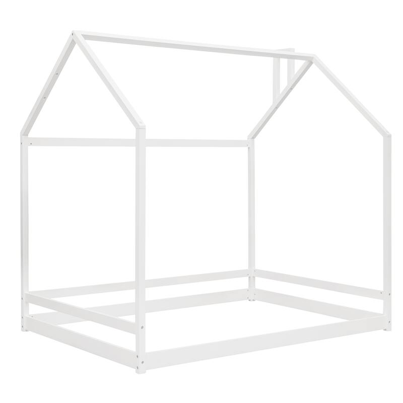 Full House Bed with Roof Design, Safe and Fun Sleeping Space for Kids