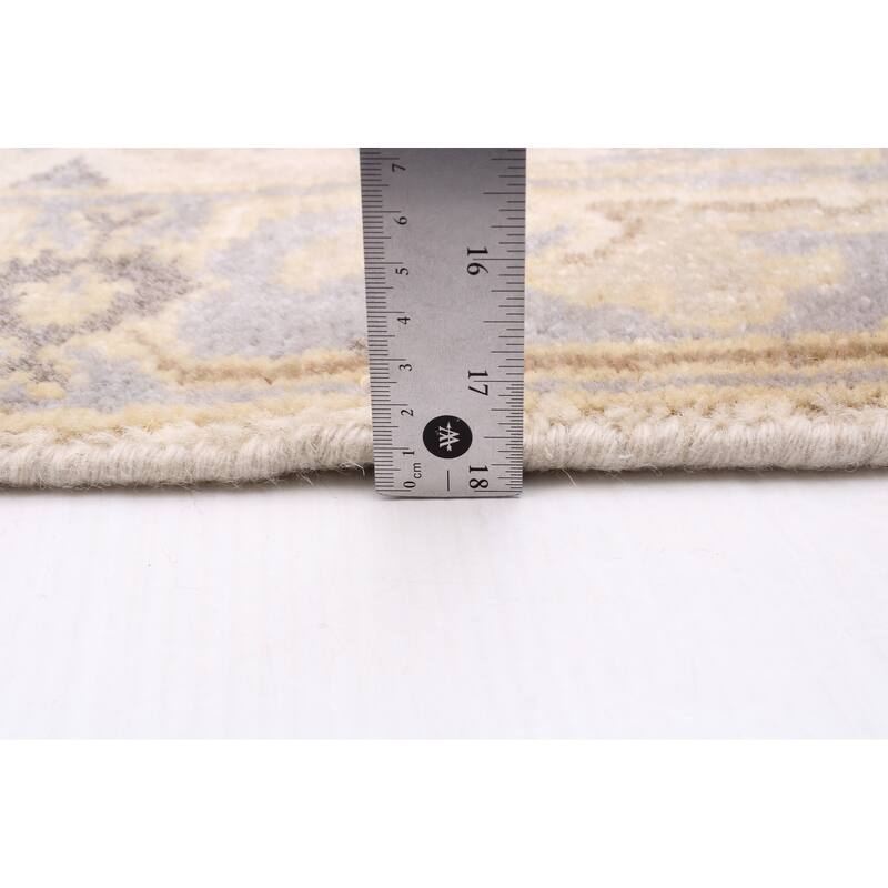 ECARPETGALLERY Hand-knotted Royal Oushak Cream Wool Rug - 2'6 x 11'8