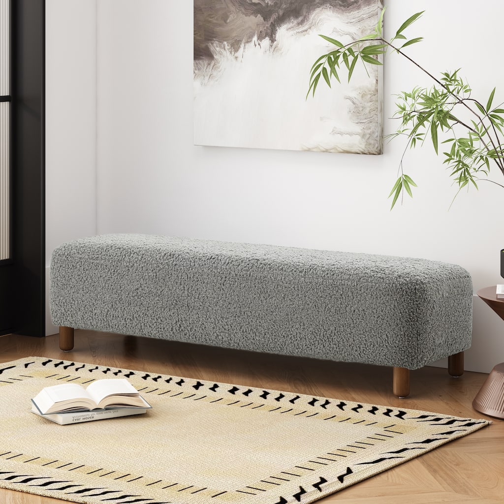 Comfortable Grey Ottoman - Perfect Home Footrest & Seating Solution