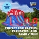 preview thumbnail 16 of 28, Sunny & Fun Mega Climb N' Go Inflatable Water Slide Park