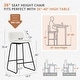 preview thumbnail 30 of 49, LUE BONA Modern Faux Leather Metal Frame Counter Height Bar Stools (Set of 4)