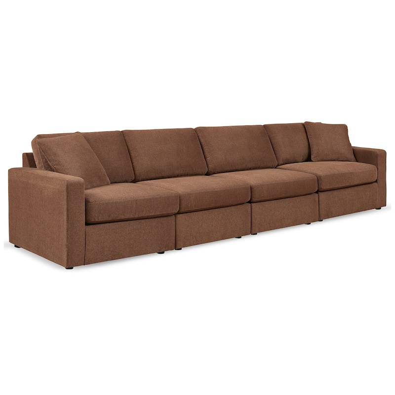 Signature Design by Ashley Modmax 4-Piece Sofa - 140"W x 32"D x 36"H - Orange