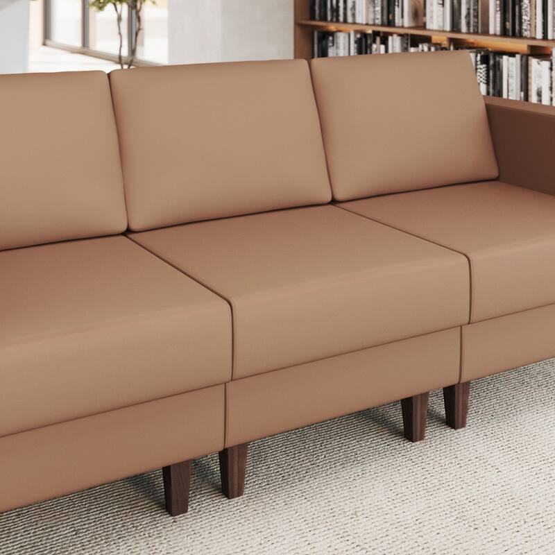 Commercial Modular Armless Middle Chair with Solid Wood Legs - 28.25"W x 31.5"D x 31.75"H