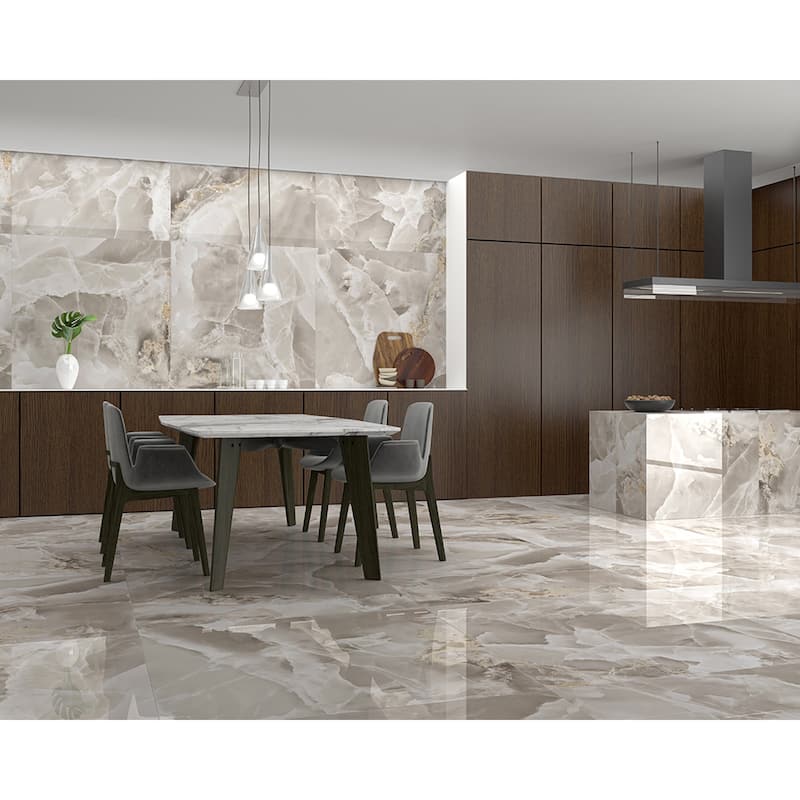Industry Tile 24x48 Onyx Topaz polished porcelain tile
