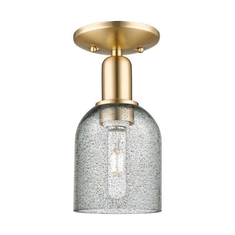 Innovations Lighting 716-1C-11-5 Caledonia Semi-Flush Caledonia 5" - Champagne Bronze / Charcoal