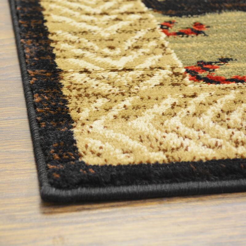 American Destination Lodge Bear Plaid Rug