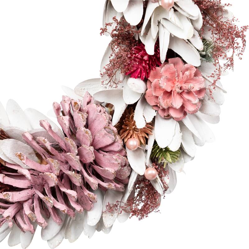 Frosted Thistle and Pinecone Artificial Christmas Wreath - 14" - Unlit